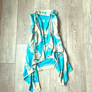 Blue/grey Aztec vest